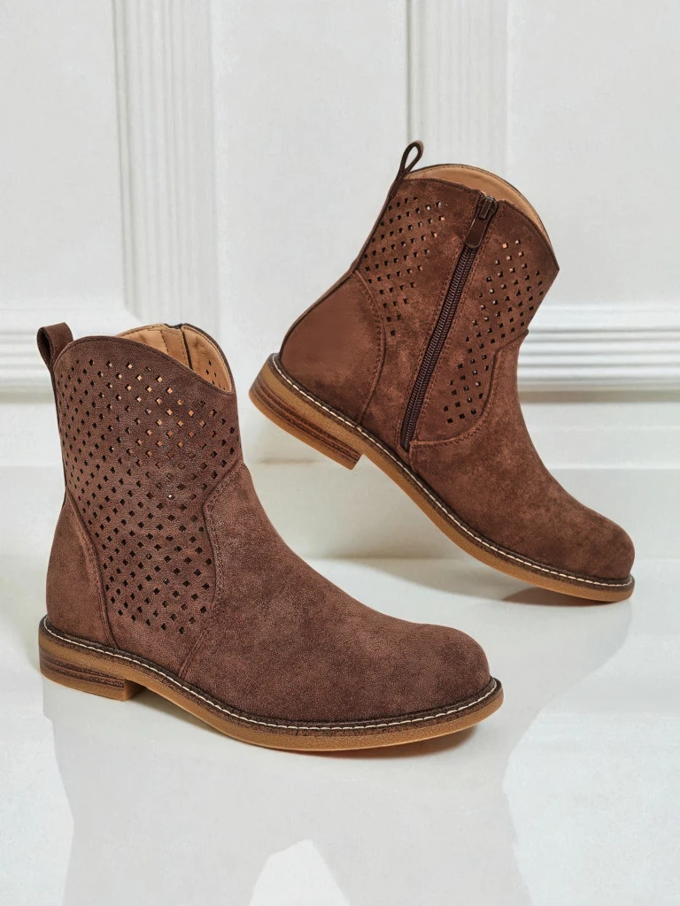 Royalfashion Women's Openwork Ankle Boots Toffas