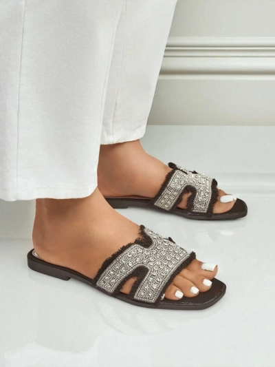 Royalfashion Sieviešu sandales ar rhinestones CrystalEase