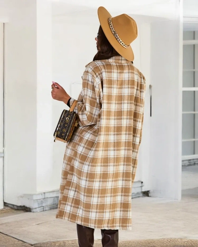 Royalfashion Женское клетчатое пальто