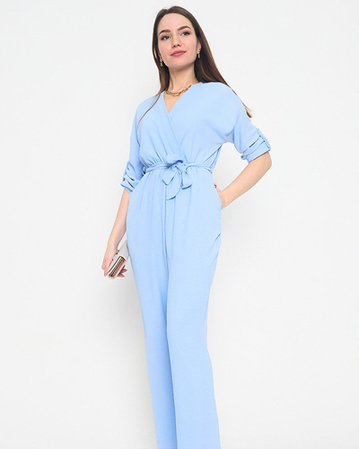 Women's blue long jumpsuit - Clothing