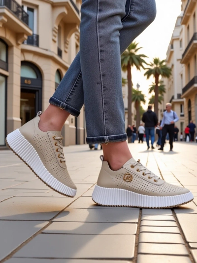Royalfashion Women's sporty lace-up sneakers Jovenes