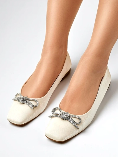 Royalfashion Women's ballet flats with a bow and shine Ofenal