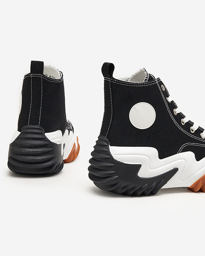 Black women's sports shoes a'la sneakers Oqapi - Footwear