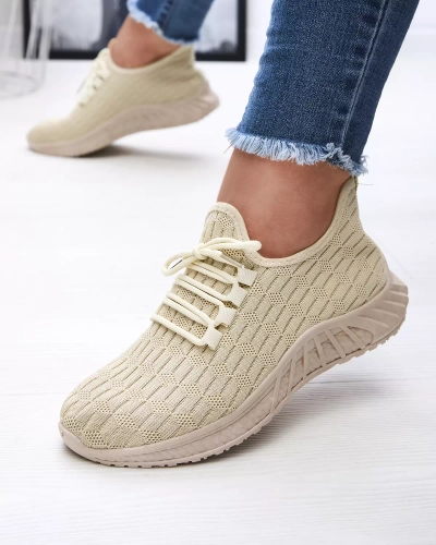 Бежевые женские спортивные туфли из ткани Orycys- Footwear
