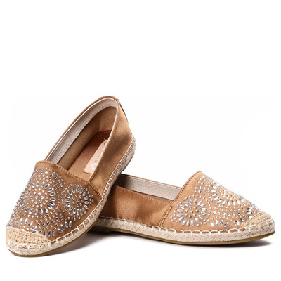 Brown espadrilles with Alena decoration - Footwear