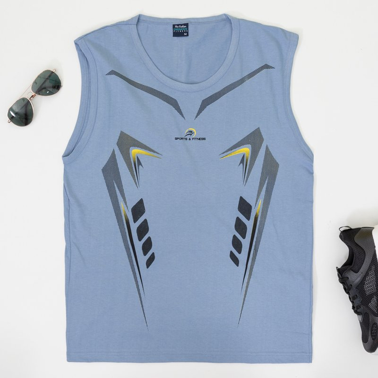 Violeta kokvilnas vīriešu T-krekls bez piedurknēm - Apģērbs