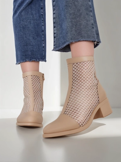 Royalfashion Sieviešu caurlaidīgas potīšu kurpes uz zema papēža Rowices