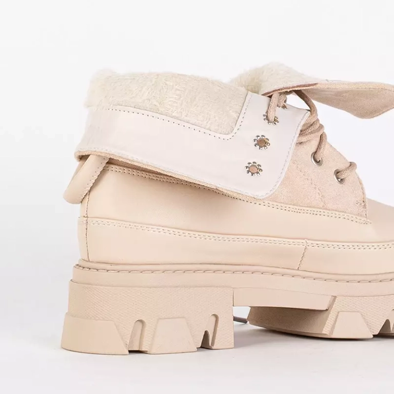 OUTLET Insulated women's beige bags Emilla - Footwear