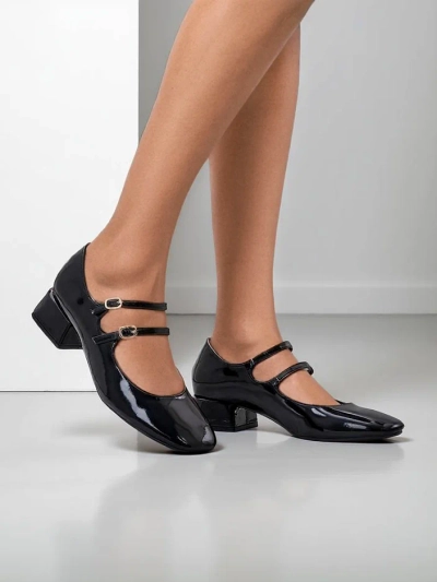 Royalfashion Women's patent leather heeled shoes with straps Naon