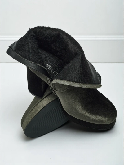 Women's Heeled Ankle Boots Velour Style Miss