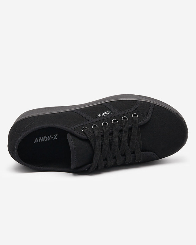 Black sports sneakers on the Darru platform - Footwear