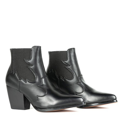 Black boots on the post of the cowboy boots Catenia - Footwear
