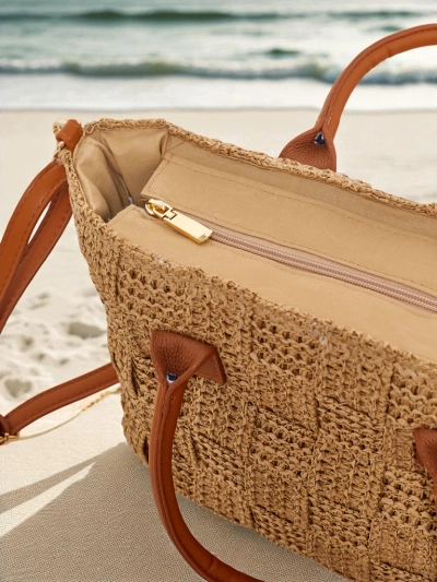 Royalfashion Large Straw Women's Bag Aureliana Savio