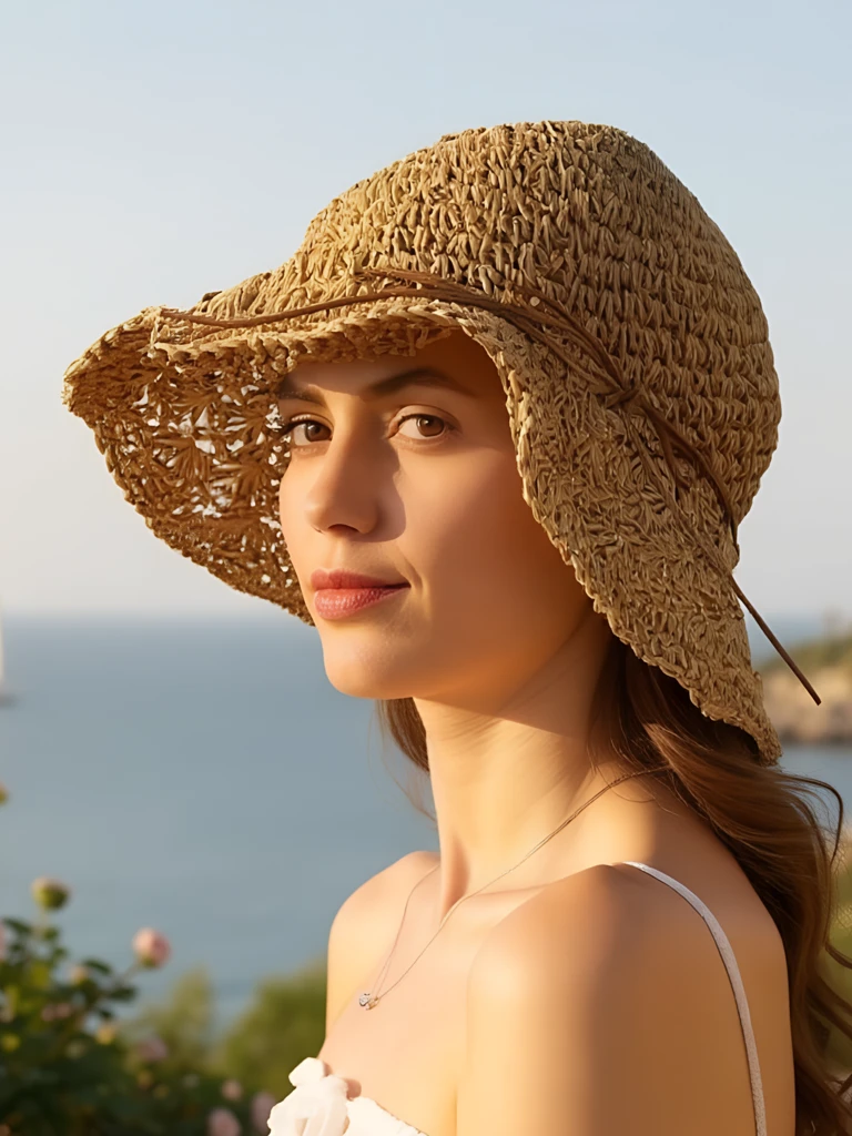 Royalfashion Women's Straw Hat Whisper Bow