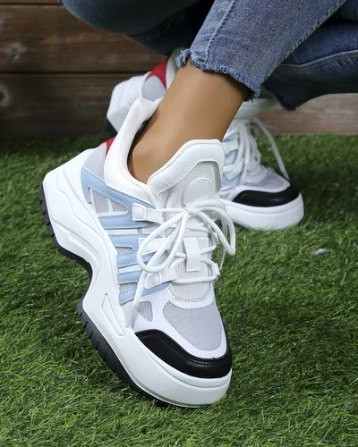 Royalfashion Women's sporty sneakers on a thicker sole Loness