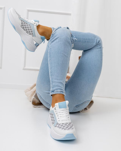 Blue and white women's sports shoes Weniso sneakers - Footwear