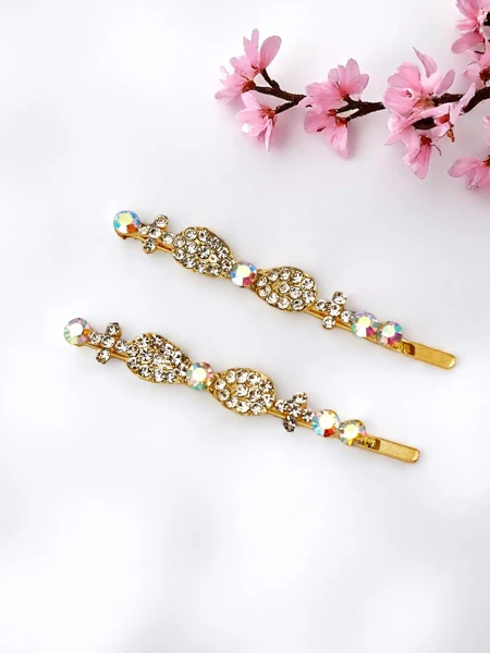 Royalfashion Matu sprādzes ar rhinestones un mazām bantītēm Tiny Bows