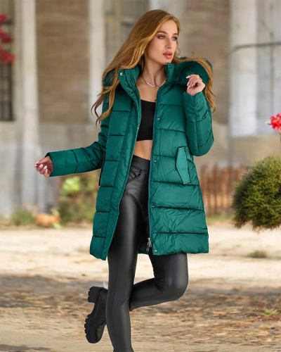 Royalfashion Sieviešu stepēta ziemas jaka