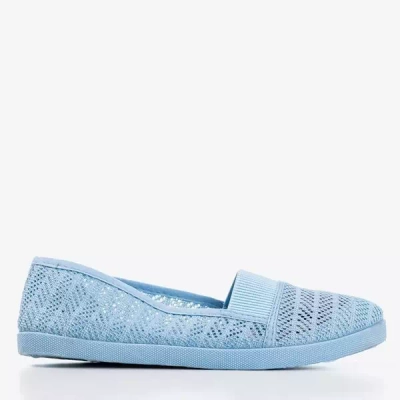 OUTLET Blue women's openwork slip - on Heyan - Footwear