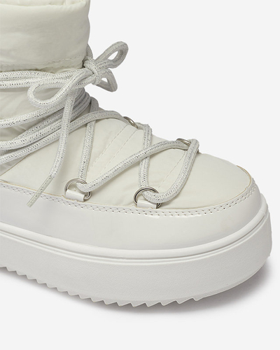 White children's slip-on snow boots Asifa - Footwear