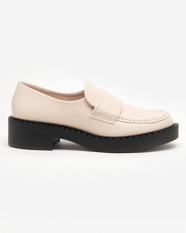 Beige women's eco-leather shoes Giomre - Footwear