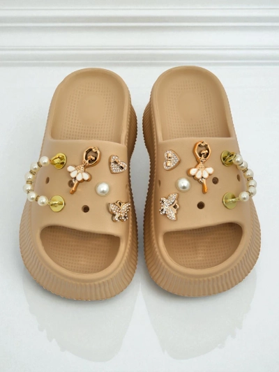 Royalfashion Women's rubber sandals with embellishments Slash Glam