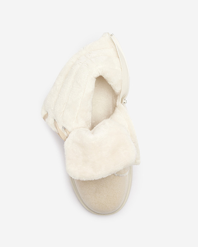 Women's insulated trapper boots in beige Tivica - Footwear