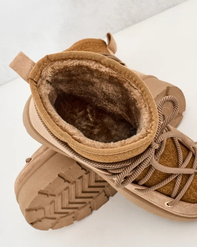 Royalfashion Women's lace-up Filori snow boots