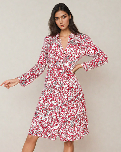 Royalfashion Sieviešu midi kleita ar apdruku