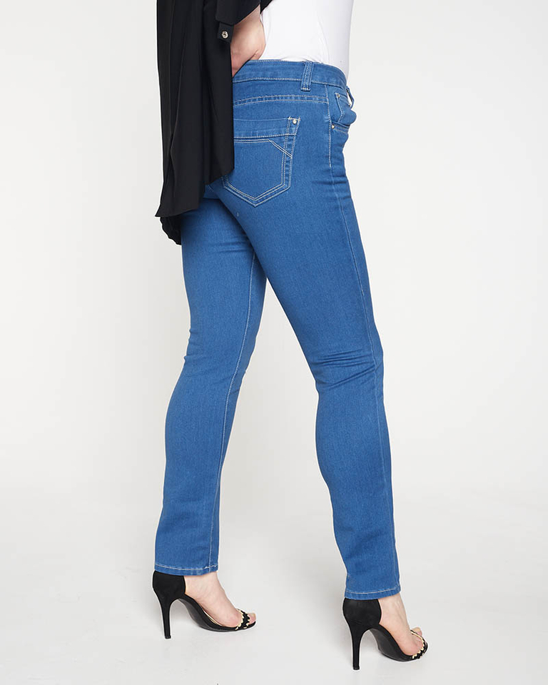 Sieviešu zili PLUS SIZE taisni džinsi - Apģērbs