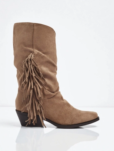 Women's heeled cowboy boots with tassels Selva