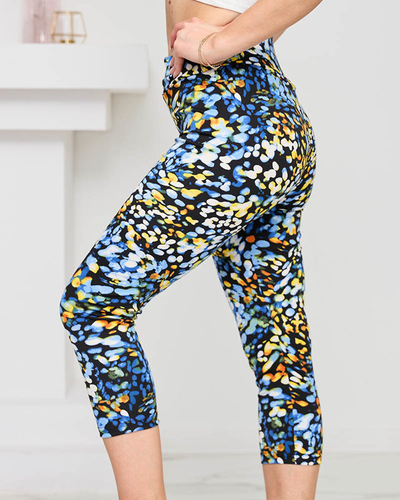 Patterned women's 3/4 leggings - Clothing