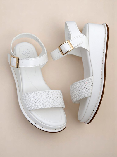 Royal Fashion Women's braided wedge sandals, Fiolle style