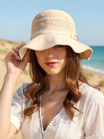Royalfashion Women's hat decorated with a bow Lily Belle