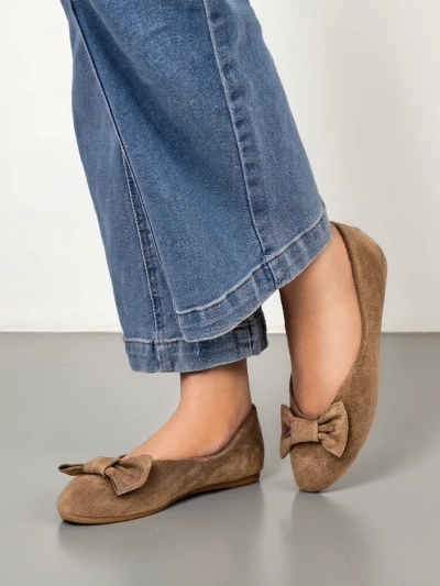 Royalfashion Women's ballerinas with a bow Abroes
