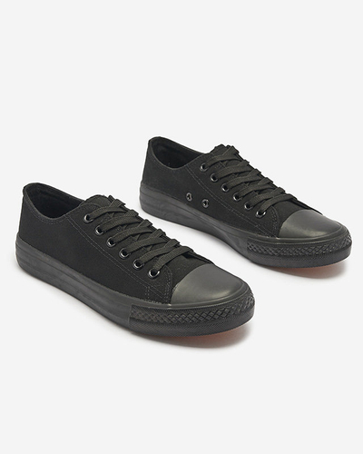 Black women's classic lace-up sneakers Ogisa - Footwear