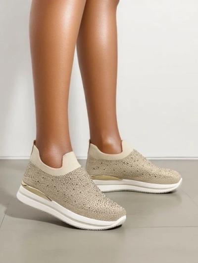 Royalfashion Women's slip-on fabric sports shoes Terrifa