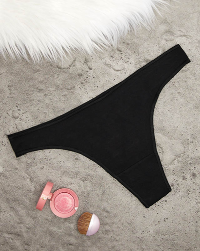 Classic Black Women's Thong - Underwear