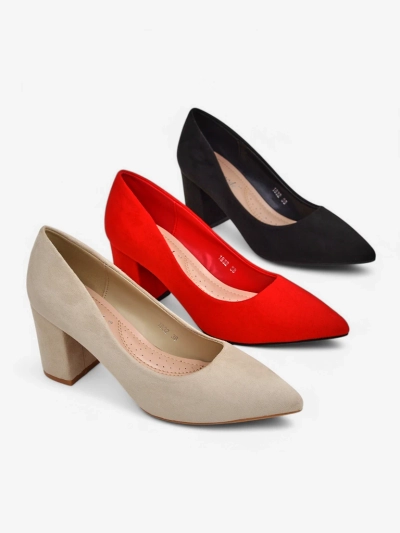 Royalfashion Women's eco suede heeled pumps Ugandes