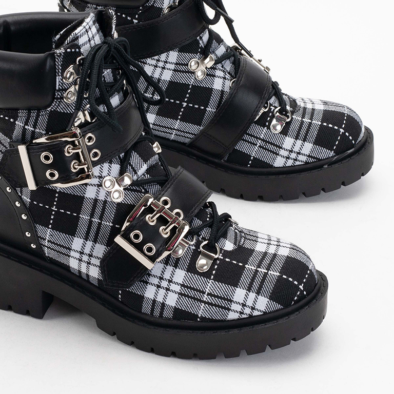 Women's checkered bags with buckles Masmin - Shoes
