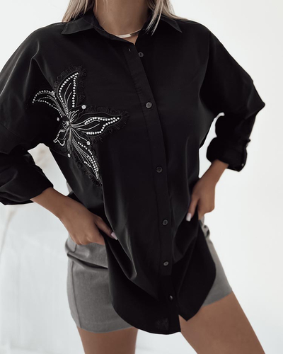 Royalfashion Женская рубашка с нашивкой