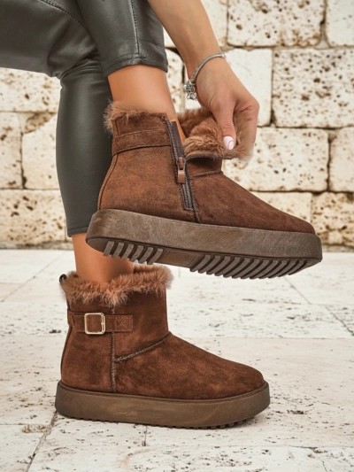 Royalfashion Krótkie buty a'la śniegowce damskie Winter Crest