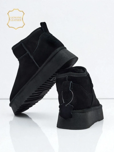 Kratke ženske čizme a'la snijeg od prirodne kože Elunara