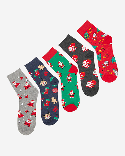Men's Long Christmas Socks 5 / pack - Underwear