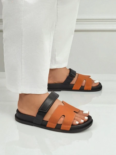 Royalfashion Sieviešu ekoādas ieliekamās sandales FlexiComfi