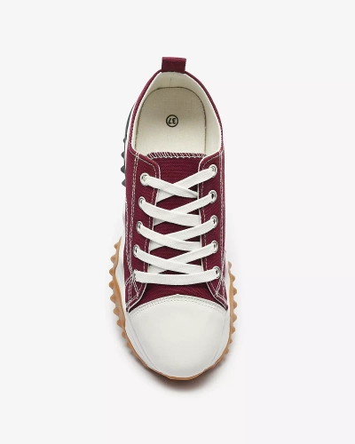 Sieviešu bordo krāsas sporta apavi uz platformas Nacarry - Apavi