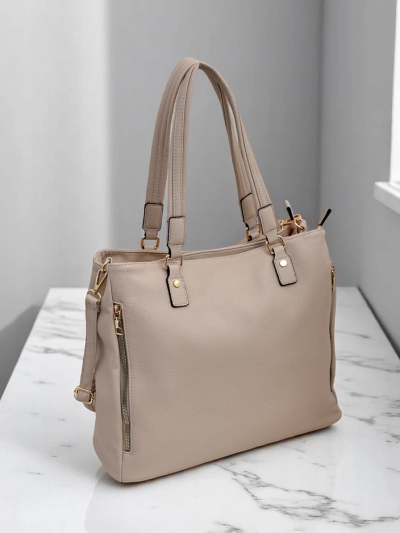 Royalfashion Large women's shopper bag made of eco-leather