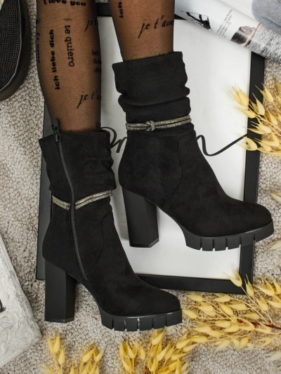 Women's Eco Suede Block Heel Ankle Boots RuneFlicker