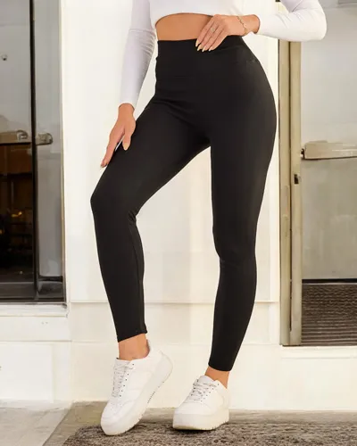 Royalfashion Women's cotton ribbed leggings