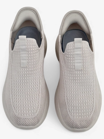 Aurelia Comfort Бежевые Женские Слипоны из Ткани на Плоской Подошве